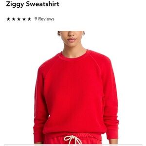 perfectwhitetee Ziggy Sweatshirt in poppy red Sz M